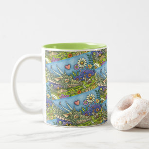 Tasse 2 Couleurs DRAGON DE PÂQUES CONVIVIAL SUR BUNNY TRAIL Imagina