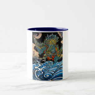 Tasse 2 Couleurs Dragon légendaire antique japonais oriental frais