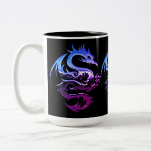 Tasse 2 Couleurs Dragon mauve-métallique