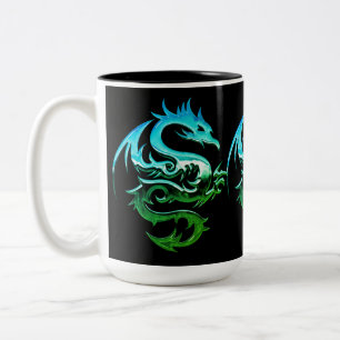 Tasse 2 Couleurs Dragon métallique vert