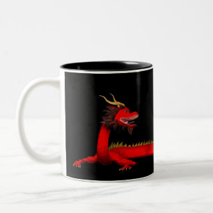 Tasse 2 Couleurs Dragon rouge