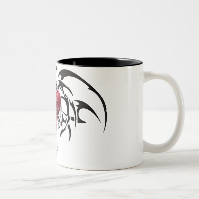 Tasse 2 Couleurs Dragon Tribal (Droit)