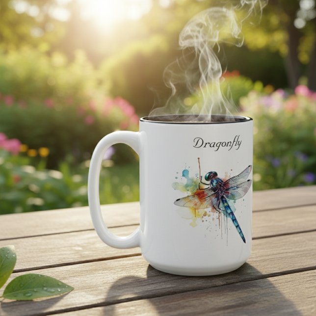 Tasse 2 Couleurs Dragonfly Dreamscape, personnalisée (Créateur téléchargé)