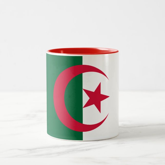 Tasse 2 Couleurs Drapeau algérien patriotique (Centre)