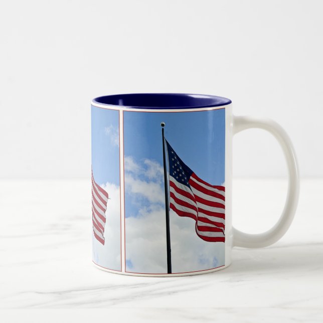 Tasse 2 Couleurs Drapeau américain (Droit)