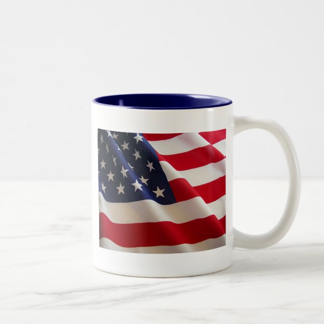 Tasse 2 Couleurs Drapeau américain (Droit)