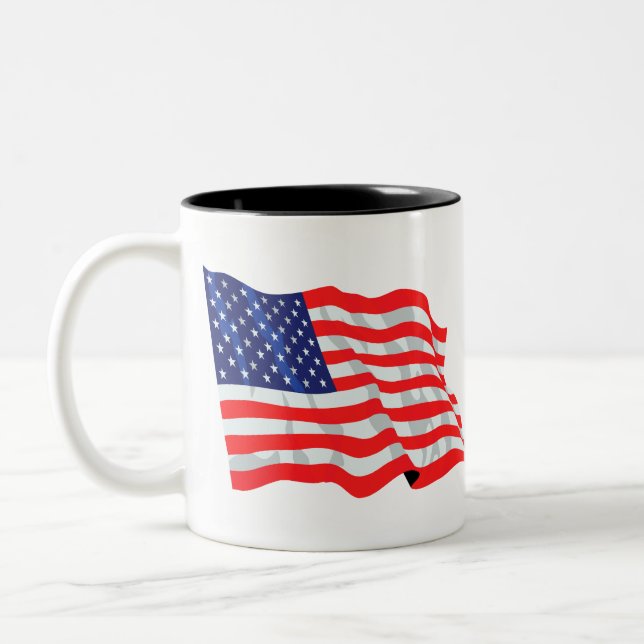 Tasse 2 Couleurs Drapeau américain (Gauche)