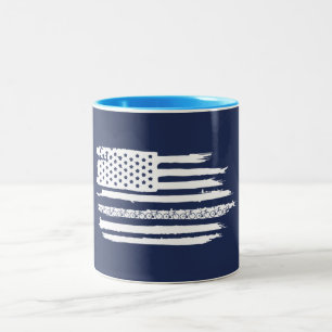 Tasse 2 Couleurs Drapeau américain à vélo