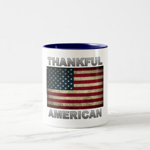 Tasse 2 Couleurs Drapeau Américain - Américain reconnaissant - Tass