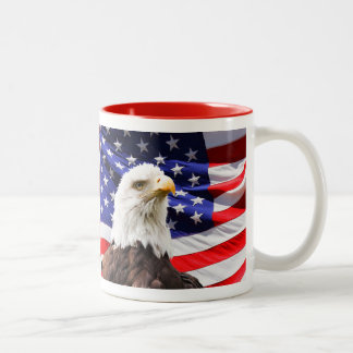 Tasse 2 Couleurs Drapeau américain avec l'Américain Eagle