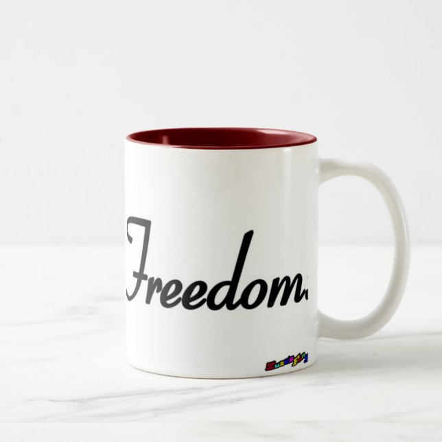 Tasse 2 Couleurs Drapeau américain - Liberté ! -usagé (Droit)