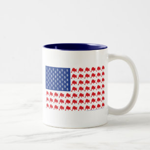 Tasse 2 Couleurs Drapeau américain patriotique de Wall Street