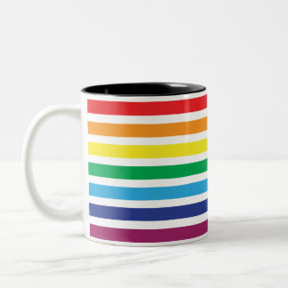 Tasse 2 Couleurs Drapeau arc-en-ciel rayé