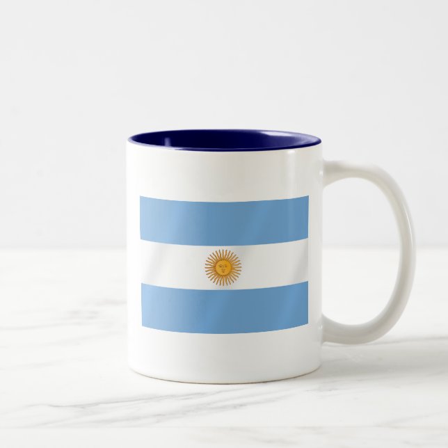 Tasse 2 Couleurs Drapeau argentin des cadeaux de l'Argentine (Droit)