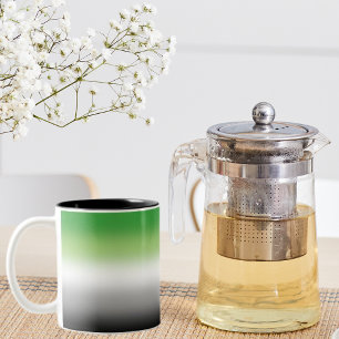 Tasse 2 Couleurs Drapeau aromantique à dégradé - Fierté aromantique