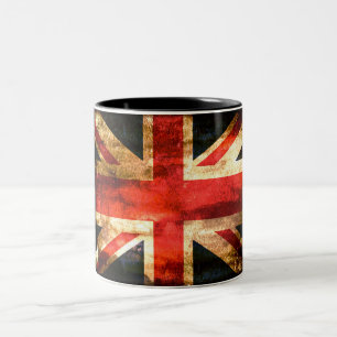 Tasse 2 Couleurs Drapeau bleu blanc rouge de la Grande-Bretagne