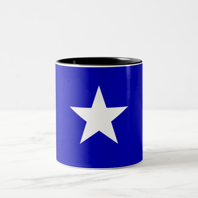 Tasse 2 Couleurs Drapeau bleu mignon (Centre)