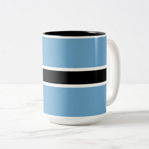 Tasse 2 Couleurs Drapeau botswanais (Botswana)
