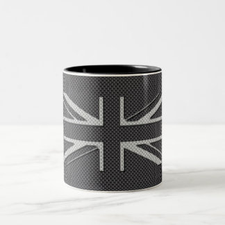Tasse 2 Couleurs Drapeau BRITANNIQUE Union Jack de fibre noire et