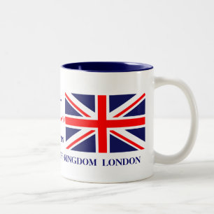 Tasse 2 Couleurs Drapeau britannique Union Jack Grande-Bretagne Lon