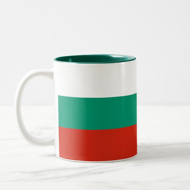 Tasse 2 Couleurs Drapeau Bulgare Patriotique (Gauche)
