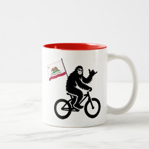 Tasse 2 Couleurs Drapeau californien de Bigfoot Cycling