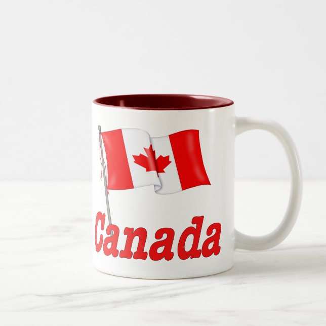 Tasse 2 Couleurs Drapeau canadien (Droit)