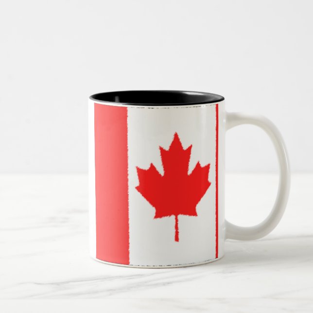 Tasse 2 Couleurs Drapeau canadien (Droit)