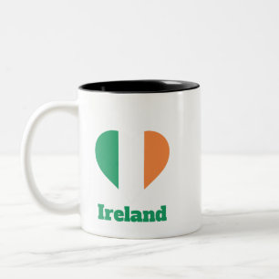 Tasse 2 Couleurs Drapeau cardiaque en Irlande