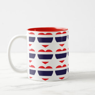Tasse 2 Couleurs Drapeau cardiaque en Thaïlande