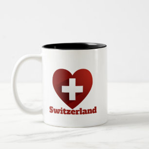 Tasse 2 Couleurs Drapeau cardiaque Suisse