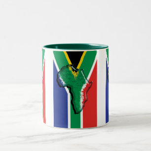 Tasse 2 Couleurs Drapeau d'Africain de l'Afrique du Sud RSA