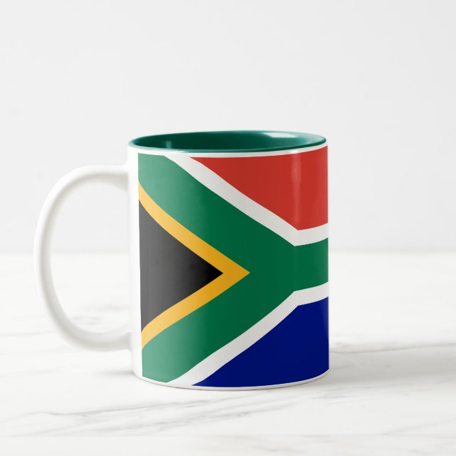 Tasse 2 Couleurs Drapeau d'Afrique du Sud (Gauche)
