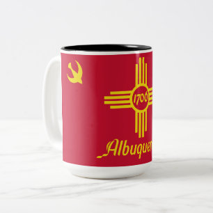 Tasse 2 Couleurs Drapeau d'Albuquerque (Nouveau-Mexique)