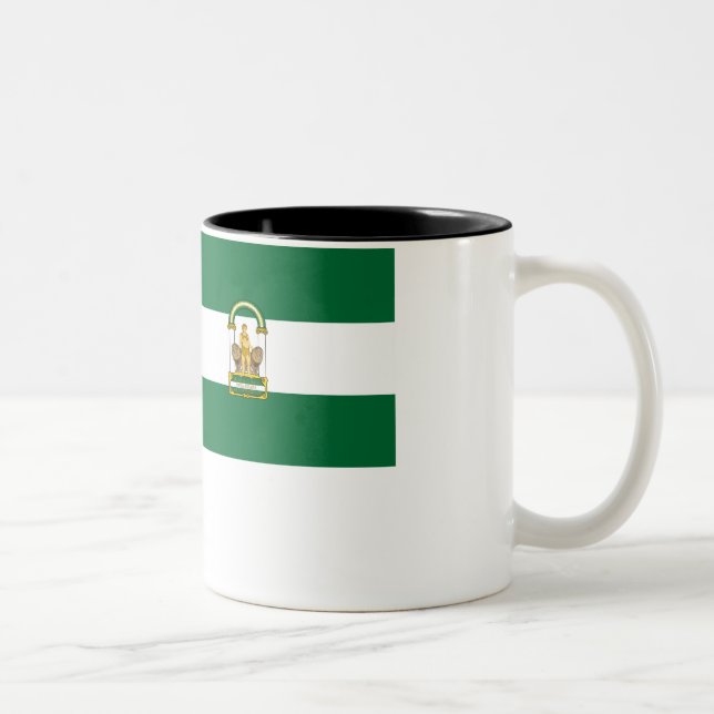 Tasse 2 Couleurs Drapeau d'Andalucía (Droit)