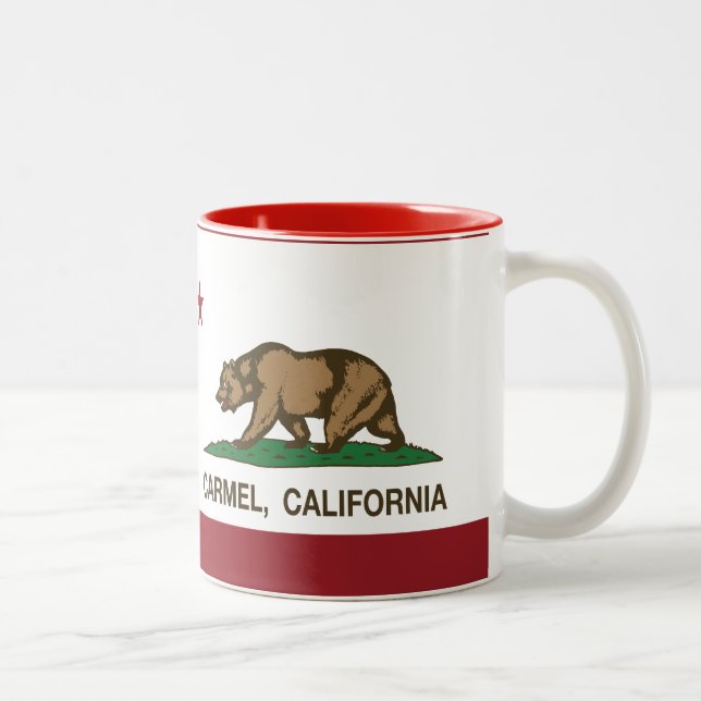 Tasse 2 Couleurs Drapeau de carmel de drapeau de la Californie (Droit)
