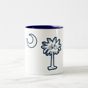 Tasse 2 Couleurs Drapeau de Caroline du Sud Vélo Arbre Palm