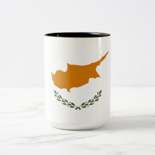 Tasse 2 Couleurs Drapeau de Chypre (Chypre grecque)
