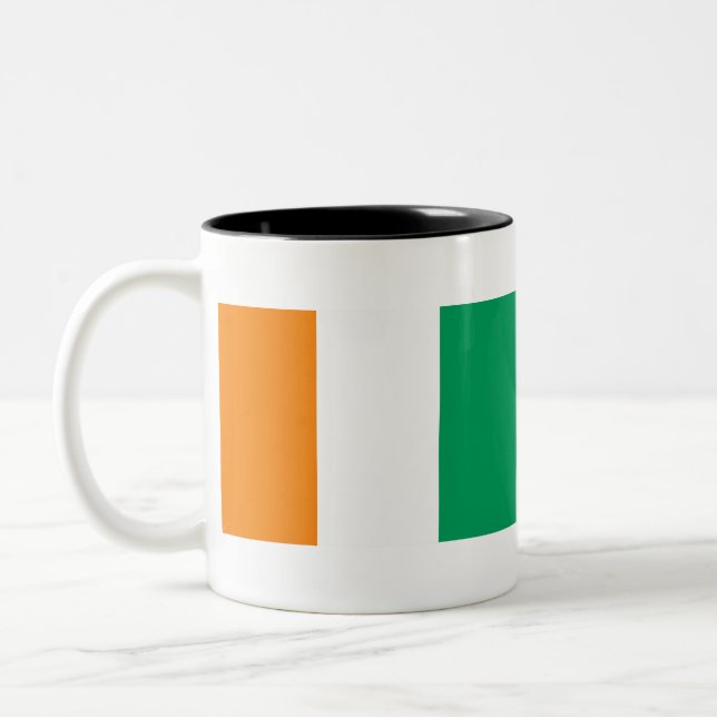Tasse 2 Couleurs Drapeau de Côte d'Ivoire (Gauche)