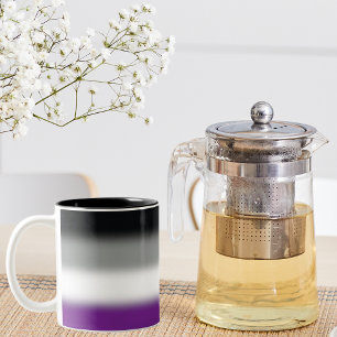 Tasse 2 Couleurs Drapeau de fierté asexuée à dégradé - Drapeau ACE