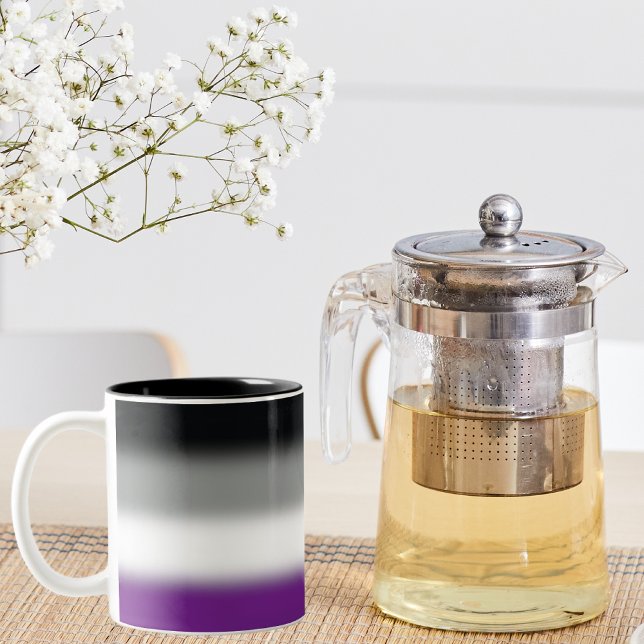 Tasse 2 Couleurs Drapeau de fierté asexuée à dégradé - Drapeau ACE  (Créateur téléchargé)