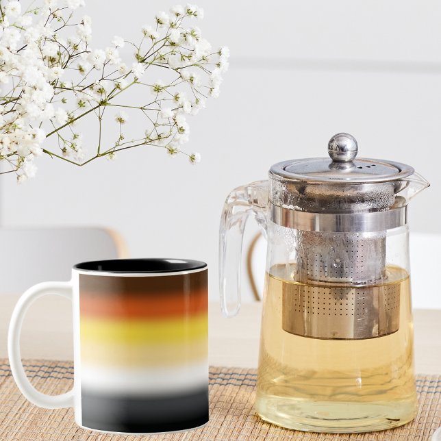 Tasse 2 Couleurs Drapeau de fierté gay à gradient d'ours - Drapeau  (Créateur téléchargé)