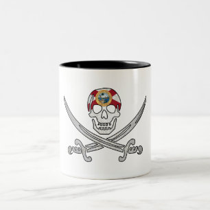 Tasse 2 Couleurs Drapeau de Floride arêtes croisées