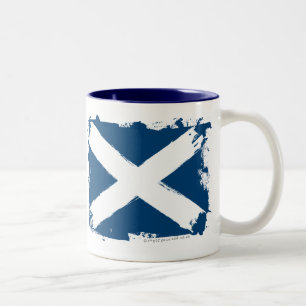 Tasse 2 Couleurs Drapeau de grunge de l'Ecosse