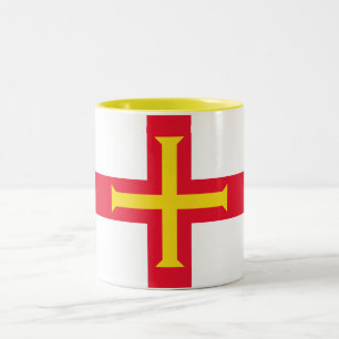 Tasse 2 Couleurs Drapeau de Guernesey