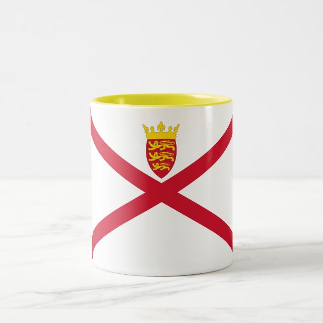 Tasse 2 Couleurs Drapeau de Jersey (Centre)