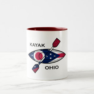 Tasse 2 Couleurs Drapeau de Kayak Ohio