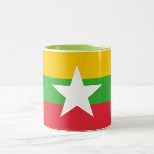 Tasse 2 Couleurs Drapeau de la Birmanie
