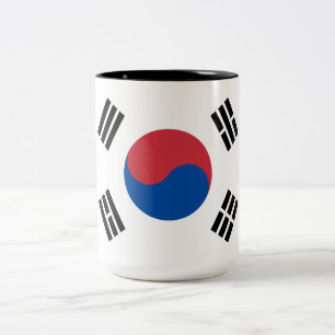 Tasse 2 Couleurs Drapeau de la Corée du Sud (ROK)