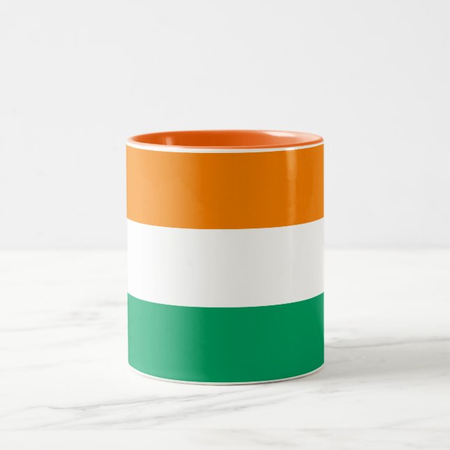 Tasse 2 Couleurs Drapeau de la Côte d'Ivoire (Centre)